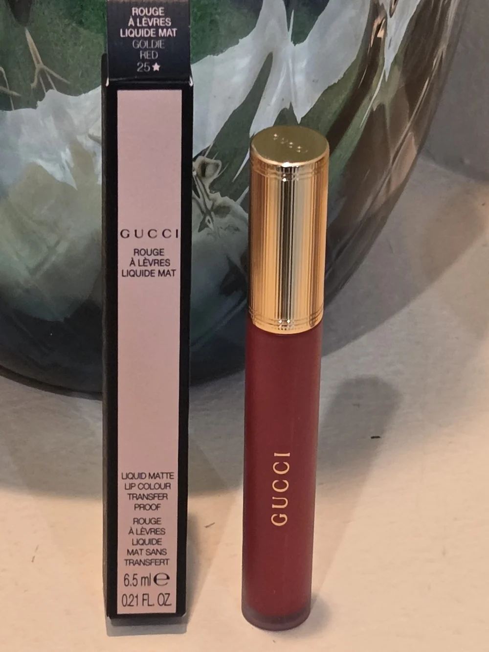 Gucci Rouge à Lèvres Liquide Mat Lip Color 25 Goldie Red 6.5mL New in Box
